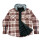 Campera Camisa Leñadora Cangurito Capucha Botones Marron
