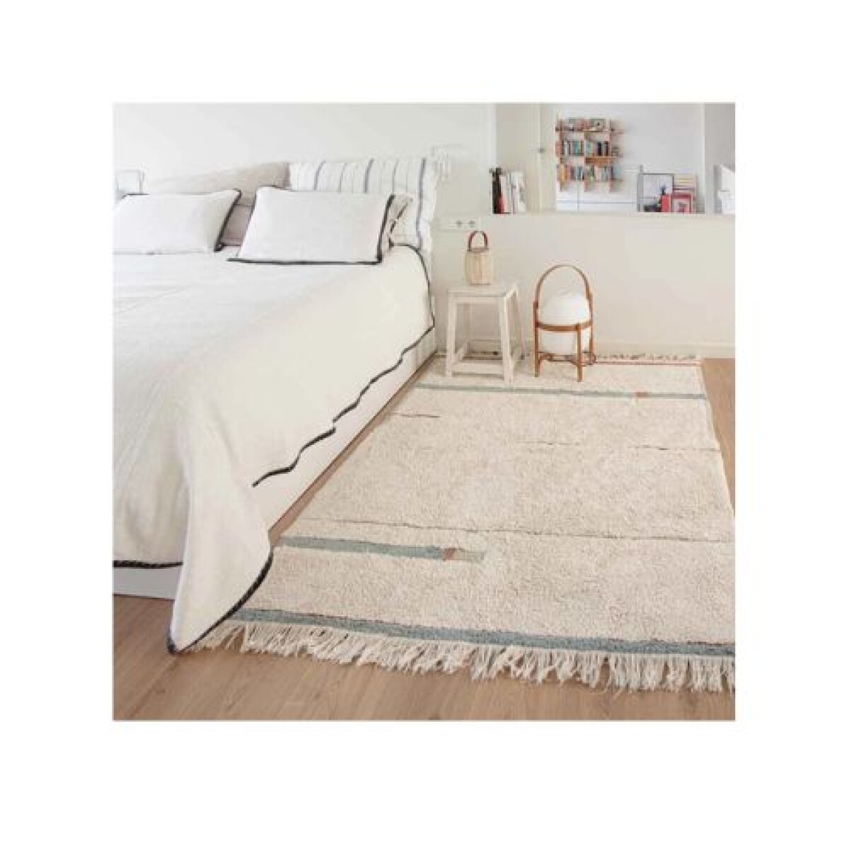 Alfombra Lavable - Lanes Vintage Nude Blue - M - Lorena Can 