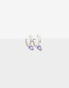 Aros Argollas Cubic zirconia Aros Argolla De La Línea Delicates. - Plateado