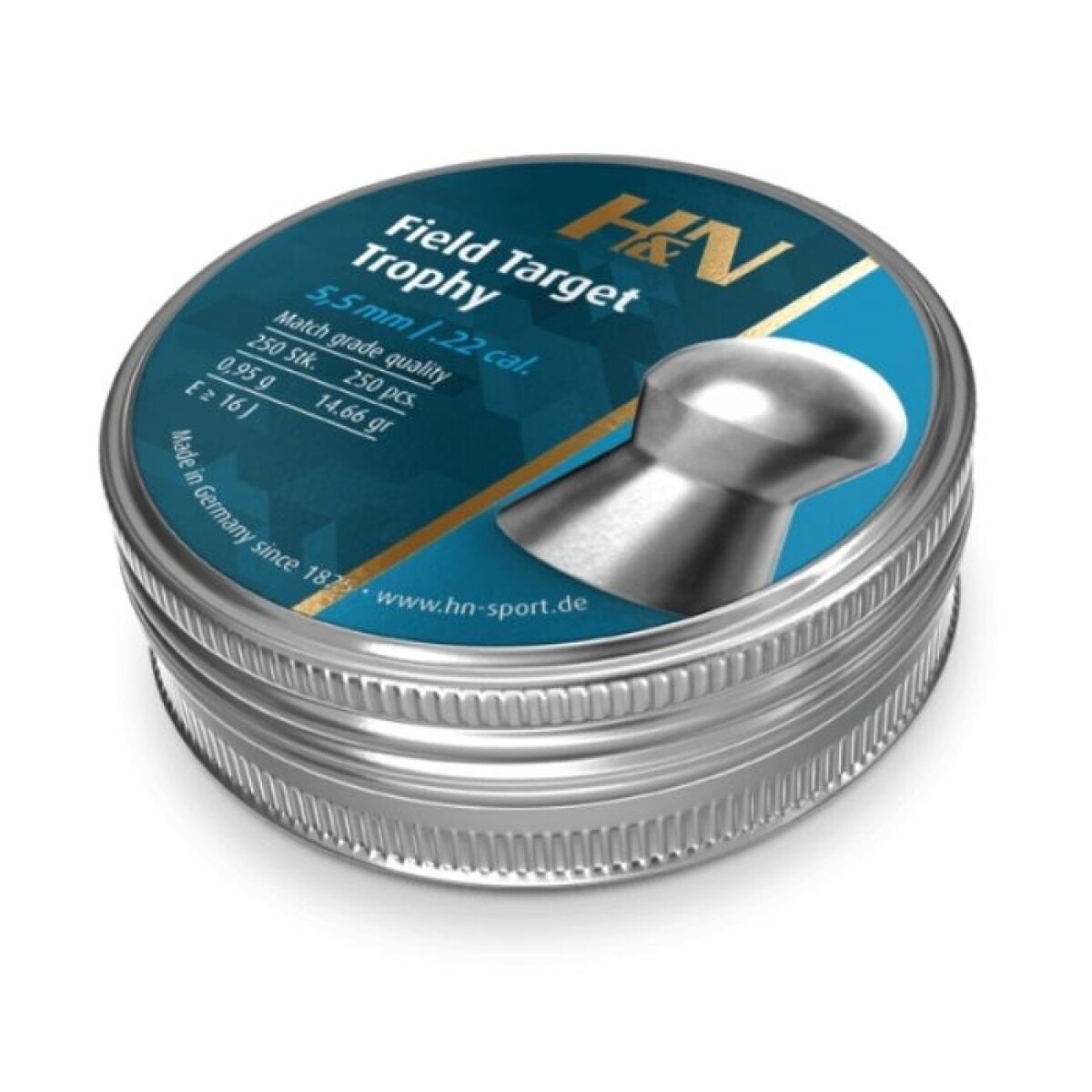 Chumbos Hyn Field Target Trophy Calibre 5,5mm 250 Unidades 