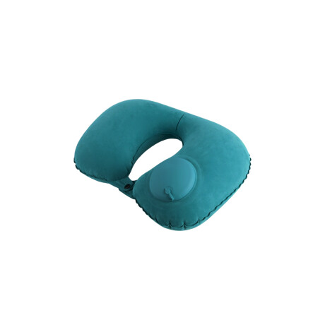 Almohada De Viaje Inflable Con Bomba De Aire Turquesa