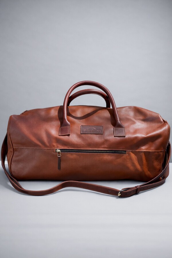 Weekender Bag Camel Blue Zip