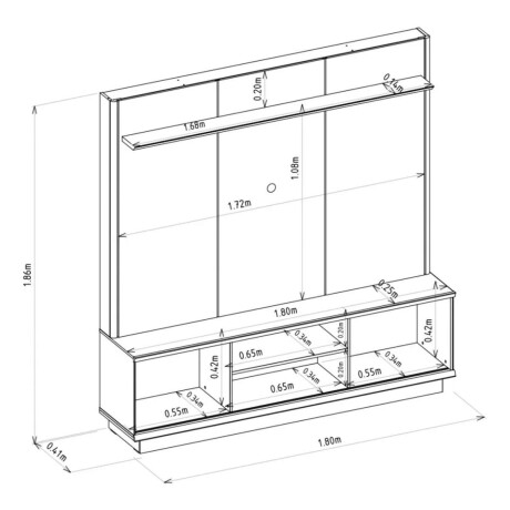 Modular para Tv Ravenna Canela/Banco