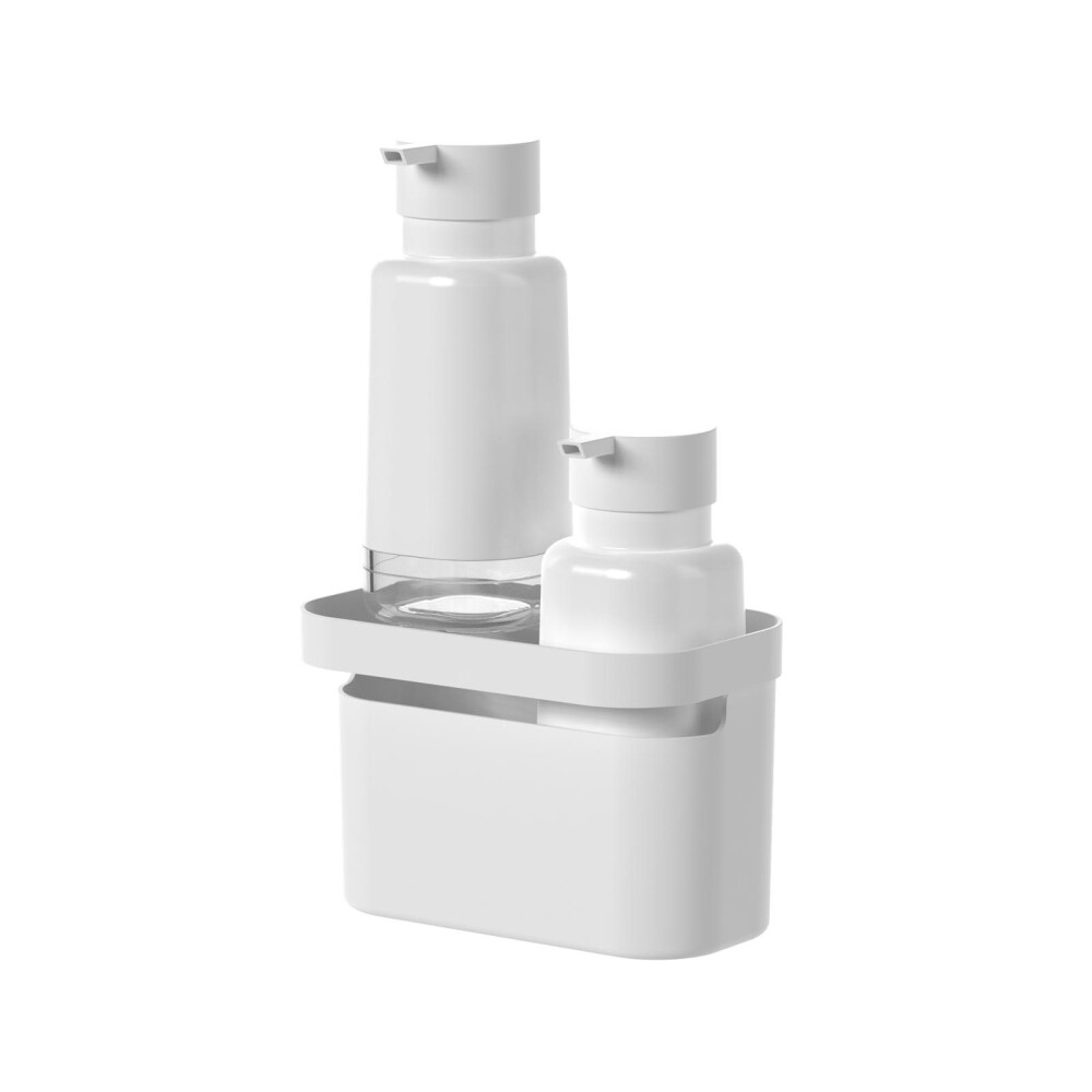 SET DISPENSADORES PLASTICO BLANCO FLOW