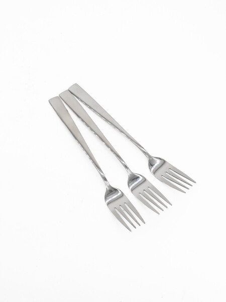TENEDOR INOX SET X 3 PLATEADO