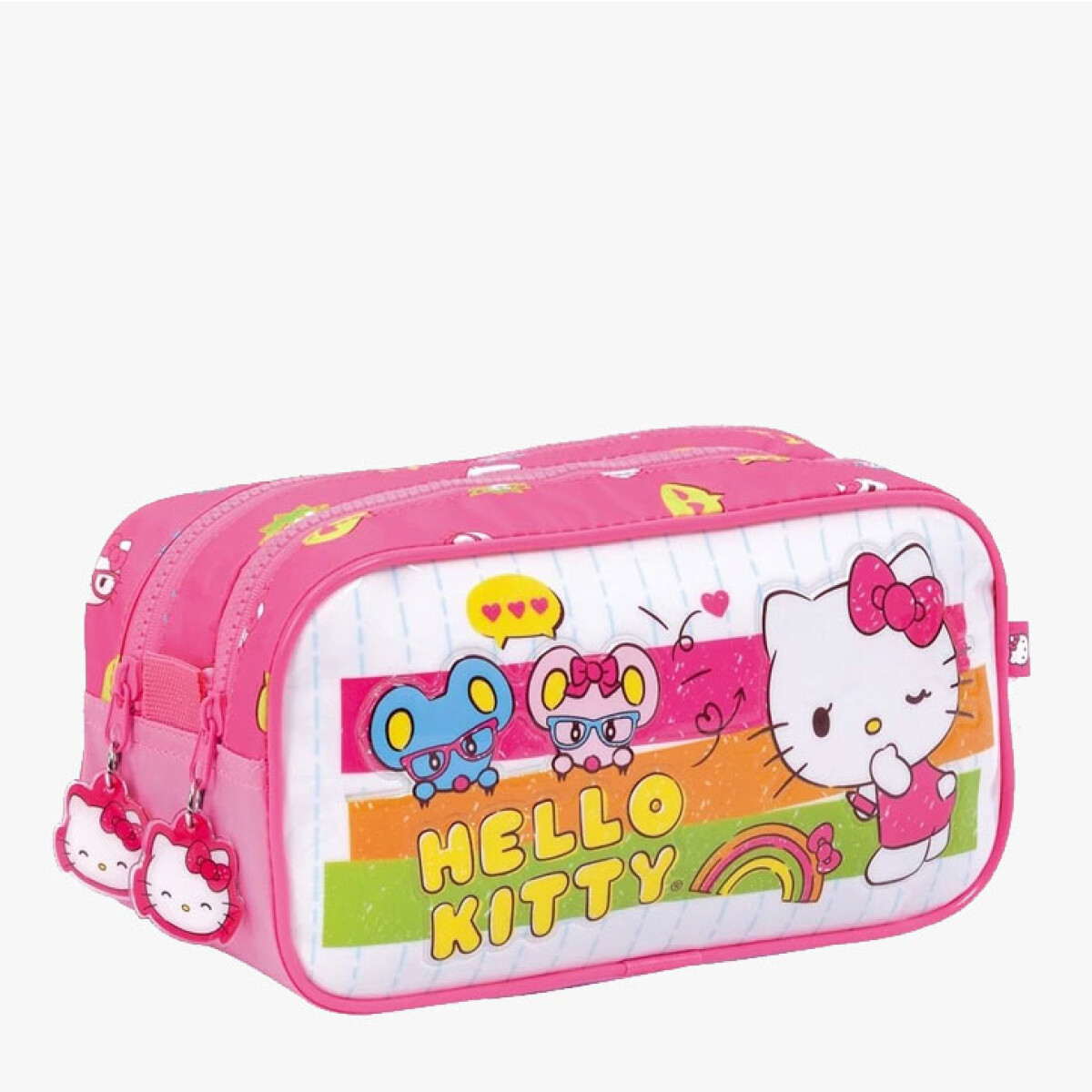 Cartuchera Hello Kitty 2 cierres Hello Kitty - Rosa/Blanco/Fucsia 
