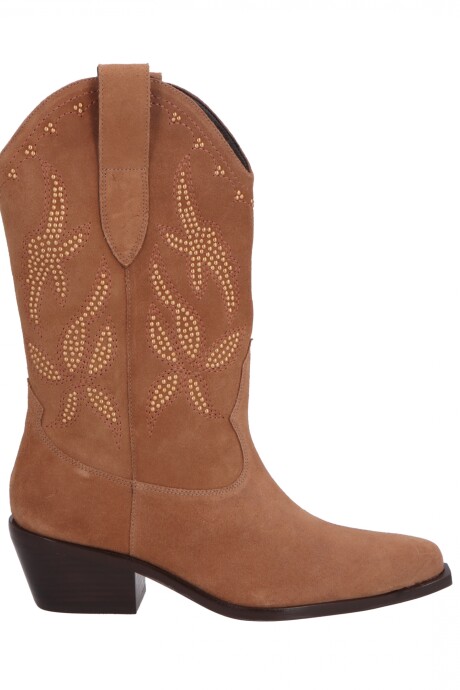 Bota de gamuza Eva Caramelo