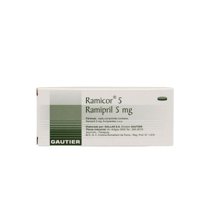 RAMICOR 5 MG. CJ X 20 COMP. REC. única