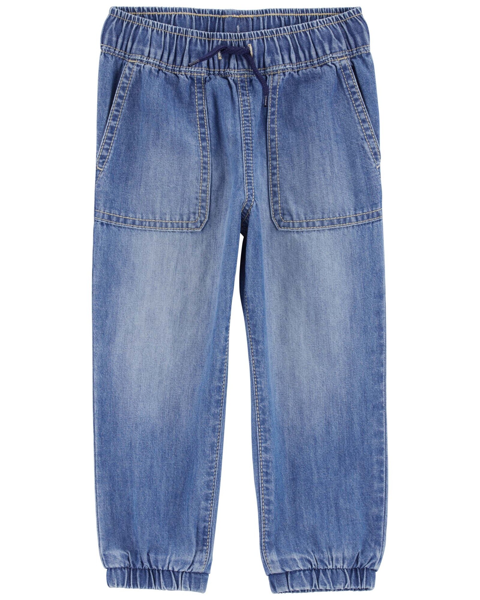 Pantalón jean con cordón. Talles 2-5T Sin color