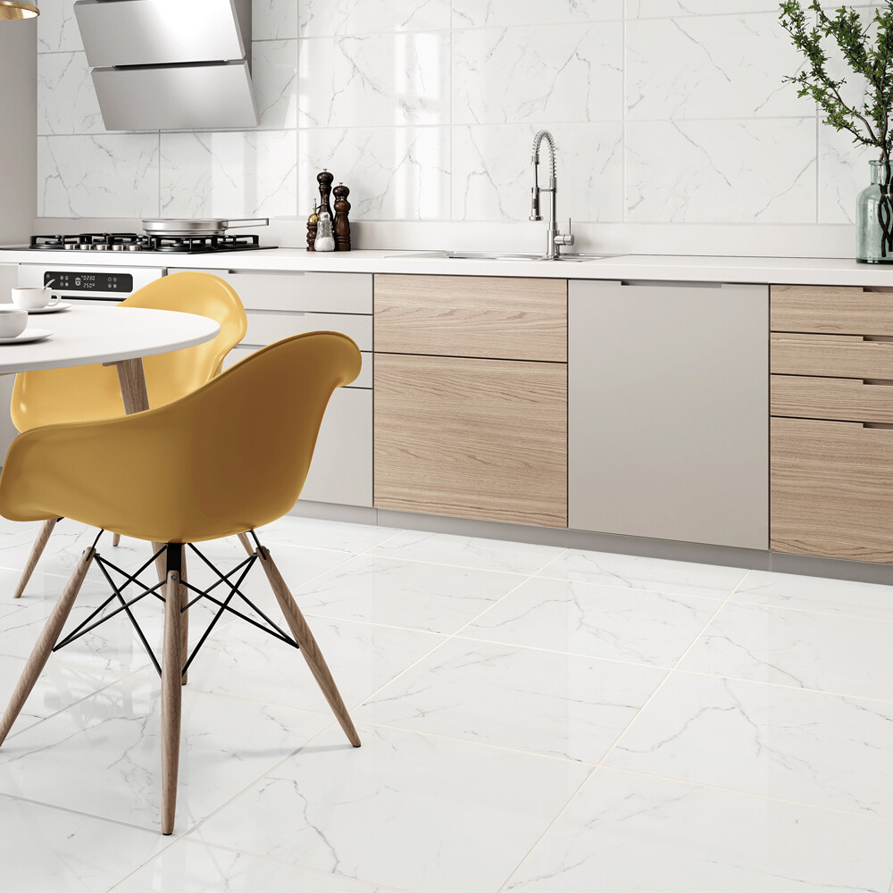 CERÁMICA PARA PISO CALACATA WHITE PLUS HD "A" 50.8X50.8 CM Cerámica Para Piso Calacata White Plus Hd "a" 50.8x50.8 Cm