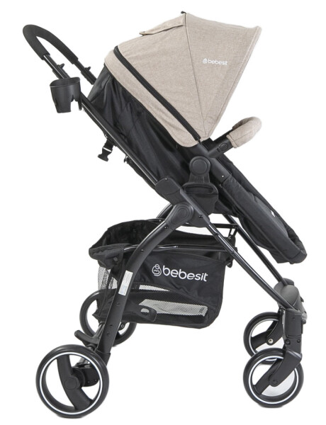 Coche de bebé + silla para auto Bebesit Travel System Alfa Beige