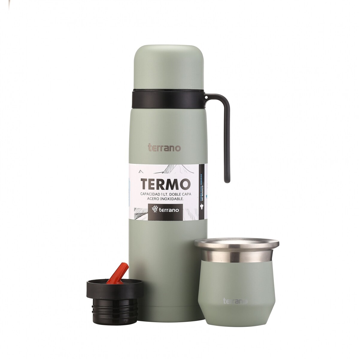 Kit Termo Manija Rigida + Mate Flap - Oliva 