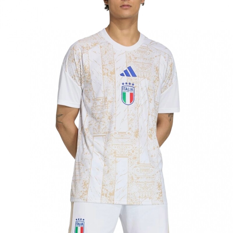 Camiseta adidas Italia Pre Partido White