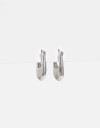 Aros Argollas Metal Argollas Chunky - Plateado Rodio
