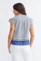 Blusa estampada BLANCO