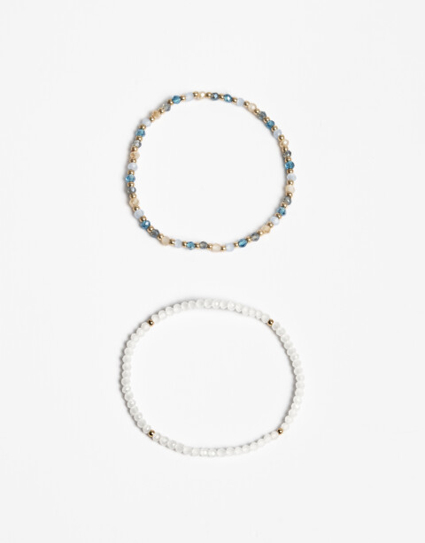 Pulseras Elásticas Sets Canutillos Set De Pulseras Elásticas - Dorado