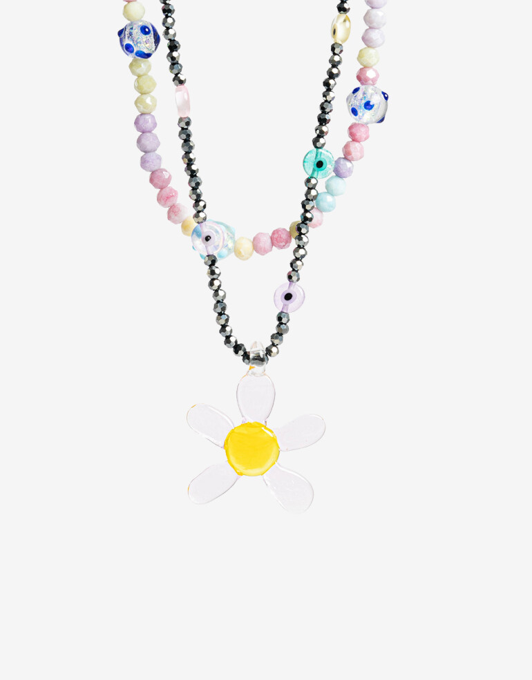 Collares Cortos Color Collar Corto Beads Y Dije - Combinacion Multicolor