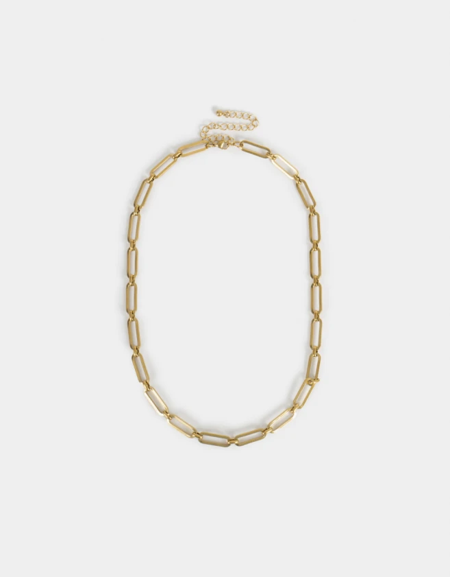 Collares Cortos Acero quirúrgico Collar Corto Eslabones Acero - Dorado