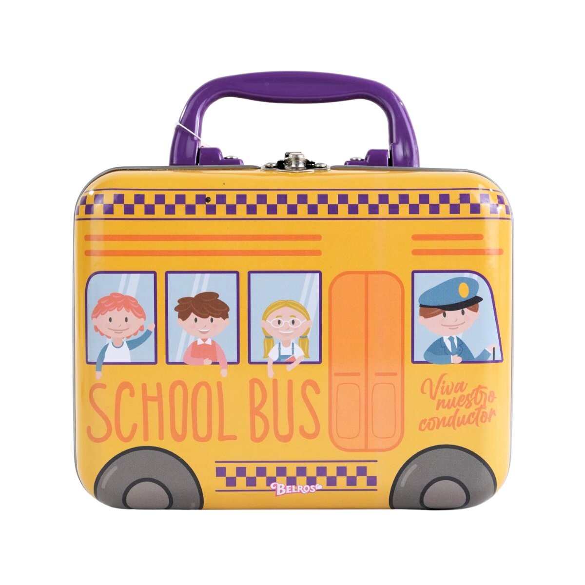 Lunchera de metal con asa 