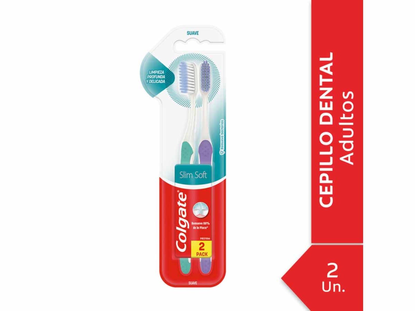 Cepillo De Dientes Colgate Slim Soft Base 2 Un 