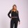 Pantalon Dama Alg.C/Felpa Ancho Canva XS-XL Negro