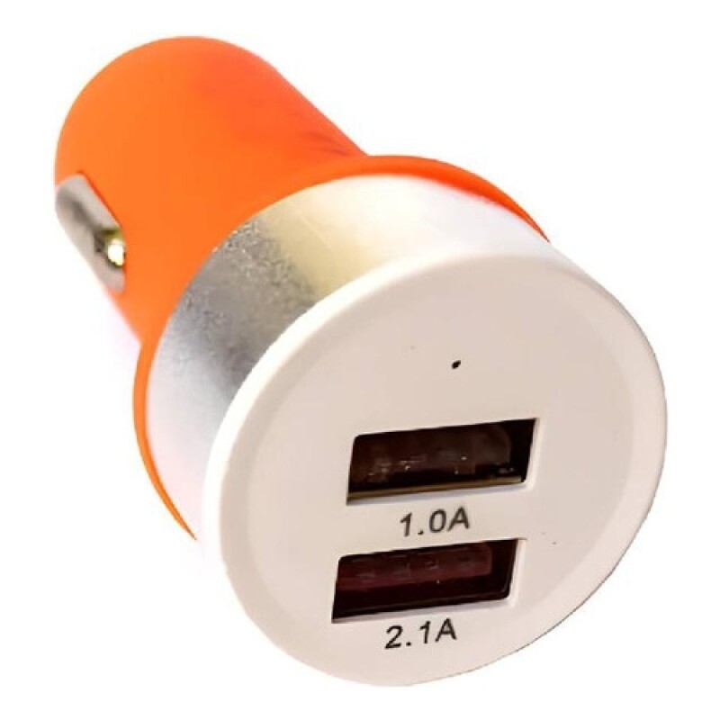 Cargador con 2 entradas USB 12 V cilíndrico Cargador con 2 entradas USB 12 V cilíndrico