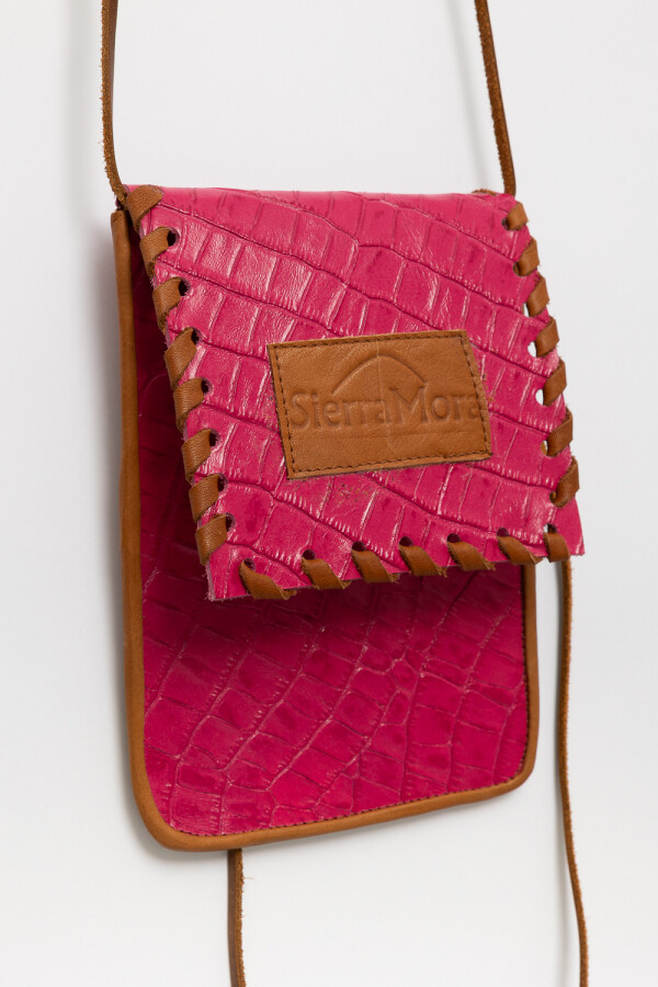 Cel Bag Crocco Fucsia