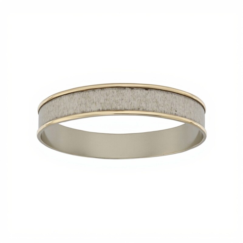 Esclava rayada con borde-Plata y Oro-Sin piedra-ES5005 sinpiedra