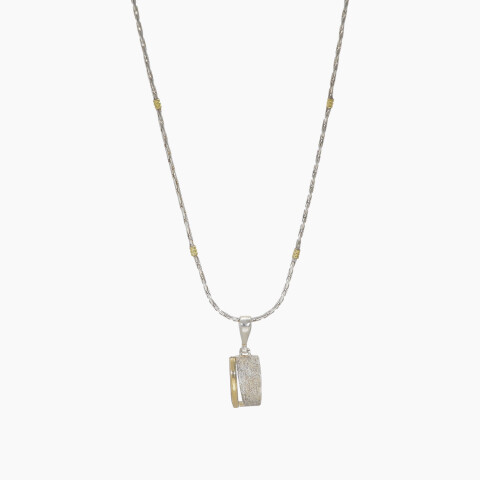 Cadena en plata 925 y Oro con colgante Cadena En Plata 925 Y Oro Con Colgante