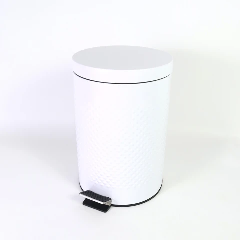 BASURERO BLANCO C/PEDAL 12L Unica
