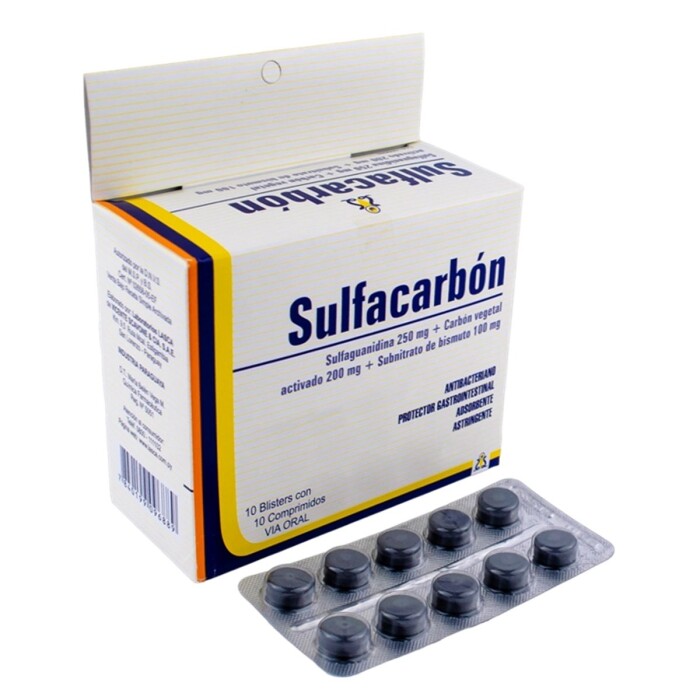 SULFACARBON CJ X 10 COMPRIMIDOS única