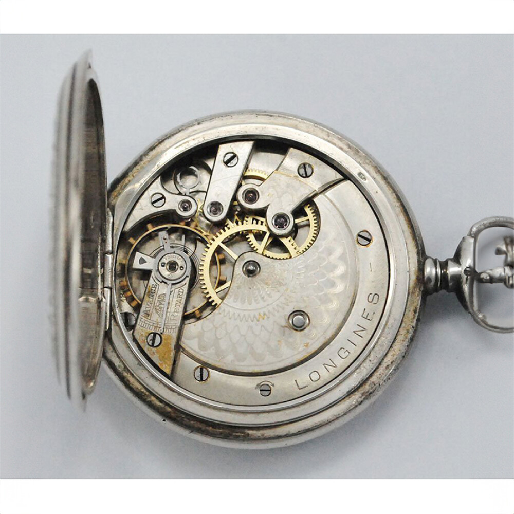 Reloj Longines De Bolsillo Caja De Plata 900 De 50 Mm Reloj Longines De Bolsillo Caja De Plata 900 De 50 Mm