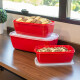 Kit x3 potes rectangulares ROJO