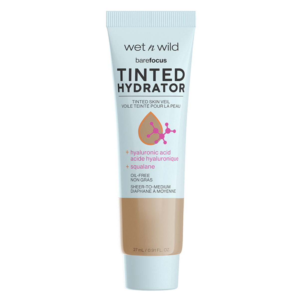 Base hidratante con ácido hialurónico Wet n Wild - Medium tostado 