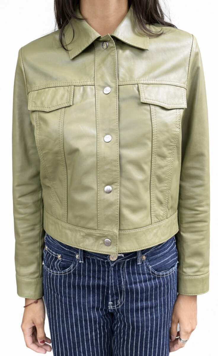 Jeanera de cuero Minerva - Verde 