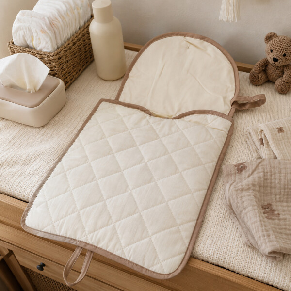 Cambiador Organizador De Pañales Plegable Portátil Bebé Blanco 1