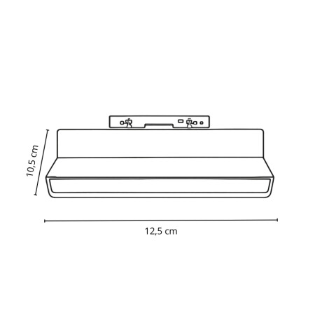 Downlight Lineal Ajustable Magnético G2 6W Downlight Lineal Ajustable Magnético G2 6W 2700K Negro