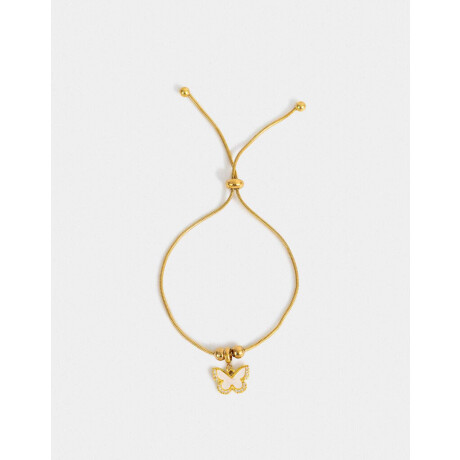 Pulsera Flexible Acero Quirúrgico Con Dije Dorado