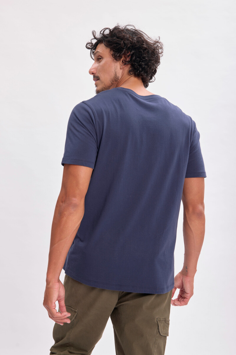 Remera manga corta cuello redondo Azul Marino