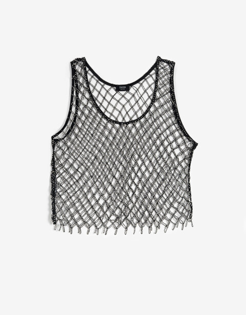 Tops Top De Red Hilado - Negro