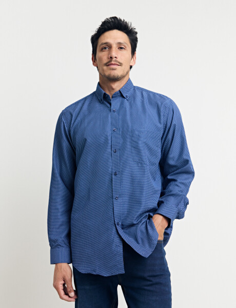 012671 CAMISA HARRINGTON LABEL Azul Osc/bla