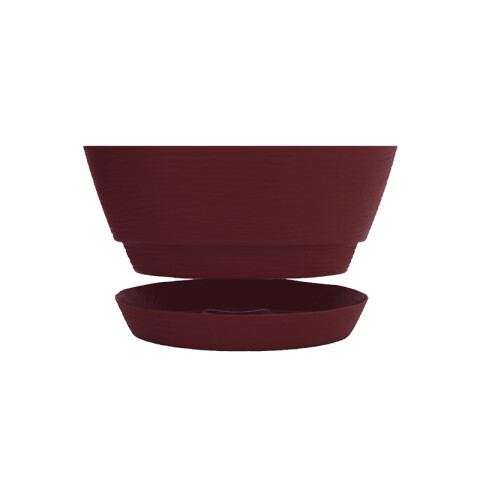 Maceta "ASTECA" Ø38 x 32cm. color vino con plato -TRAMONTINA TD0262