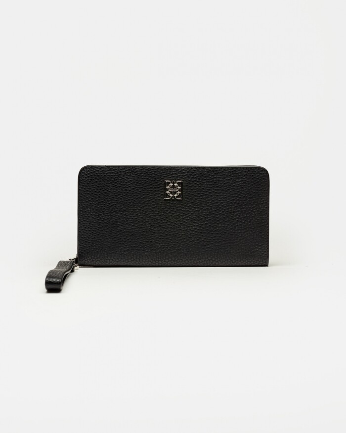 Billetera Mint en efecto cuero Negro