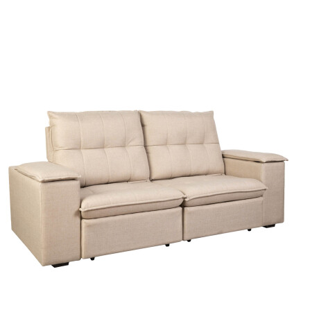 SOFA RETRACTIL 3 CUERPOS TELA NATURAL-BEIGE ATLANTA BEIGE