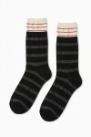 Medias color block negro