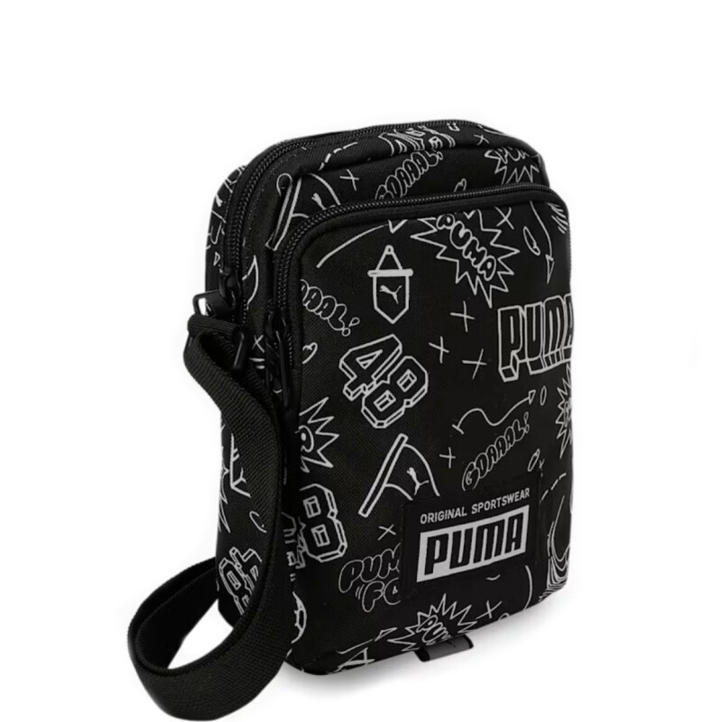 Cartera Puma Bandolera Academy Portable Negro - Blanco