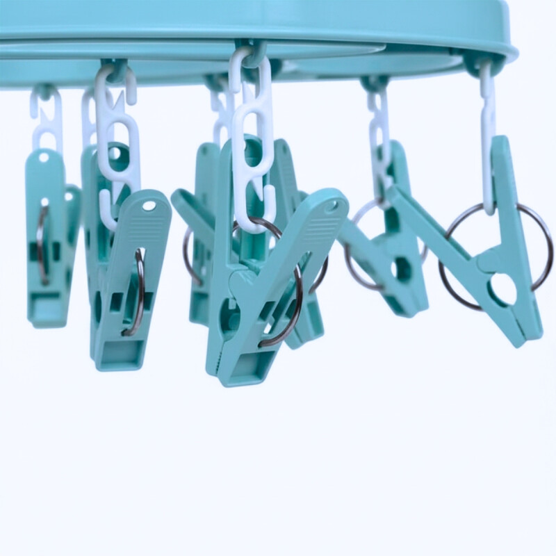 Tendedero portátil 24 palillos ovalado plástico CELESTE