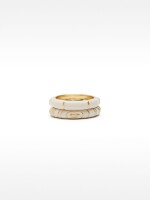 Set De Anillos Con Esmalte blanco