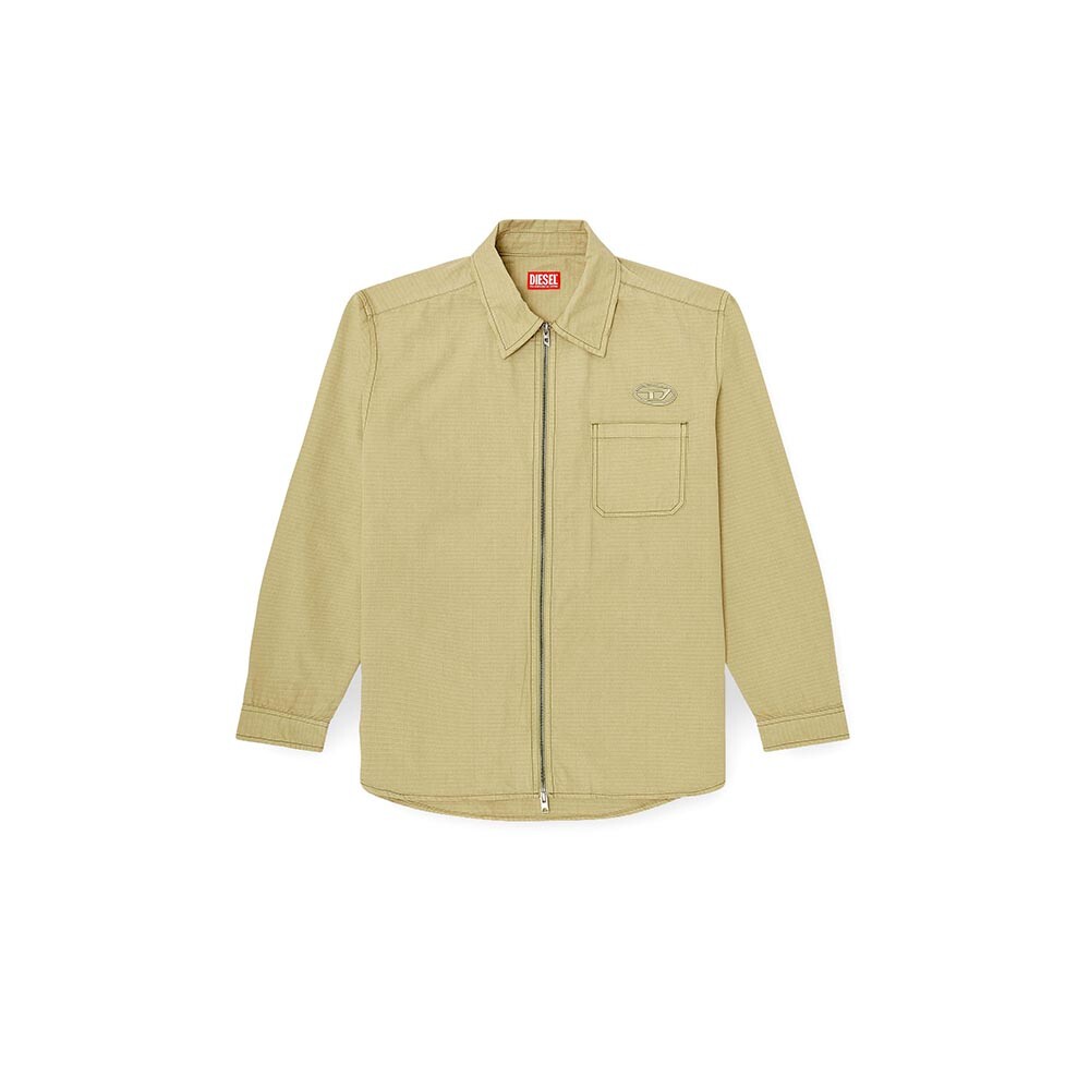 Camisa Para Hombre S-Alias-Zip Beige