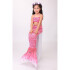 Traje De Baño Niña 3 Piezas Sirena Playa Piscina Cosplay Variante Color Rosa Talle 110